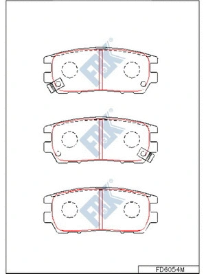 Brake Pad Set, disc brake (FD6054M)