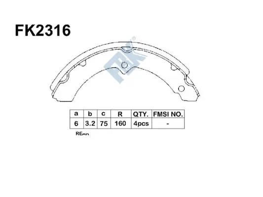 Brake Shoe Set (FK2316)
