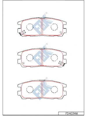 Brake Pad Set, disc brake (FD4034M)