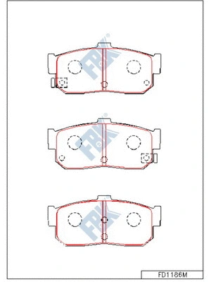 Brake Pad Set, disc brake (FD1186M)