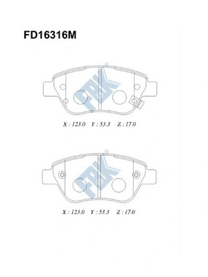 Brake Pad Set, disc brake (FD16316M)
