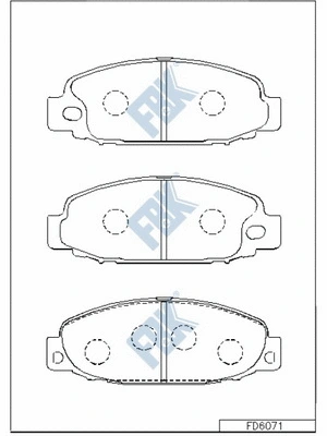 Brake Pad Set, disc brake (FD6071)