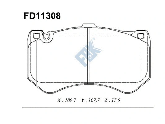 Brake Pad Set, disc brake (FD11308)
