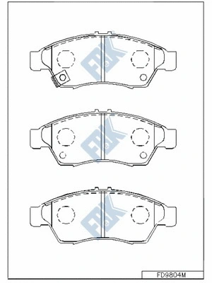 Brake Pad Set, disc brake (FD9804M)