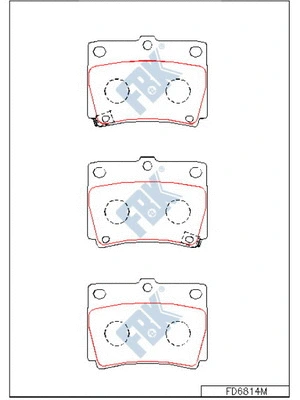 Brake Pad Set, disc brake (FD6814M)
