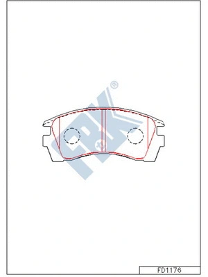 Brake Pad Set, disc brake (FD1176)