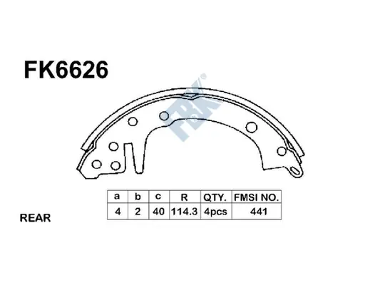 Brake Shoe Set (FK6626)