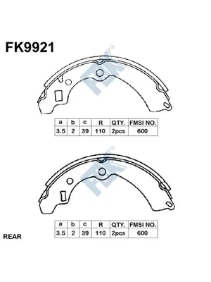 Brake Shoe Set (FK9921)