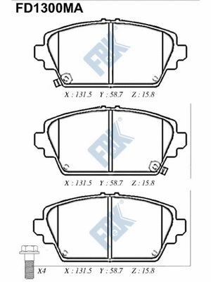 Brake Pad Set, disc brake (FD1300MA)