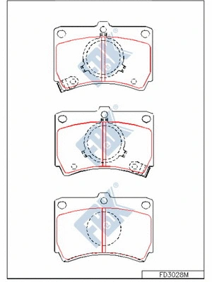 Brake Pad Set, disc brake (FD3028M)