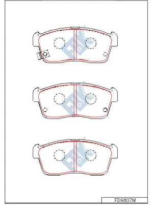Brake Pad Set, disc brake (FD9807M)