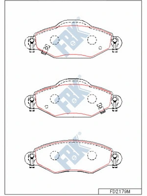 Brake Pad Set, disc brake (FD2179M)
