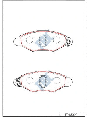 Brake Pad Set, disc brake (FD18000)