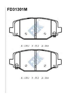 Brake Pad Set, disc brake (FD31301M)