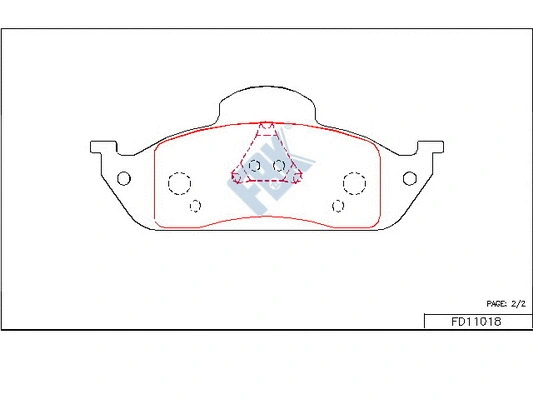 Brake Pad Set, disc brake (FD11018)