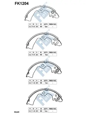 Brake Shoe Set (FK1204)