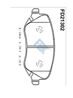 Brake Pad Set, disc brake (FD21302)