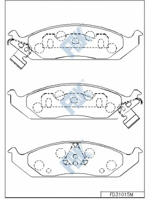 Brake Pad Set, disc brake (FD31015M)
