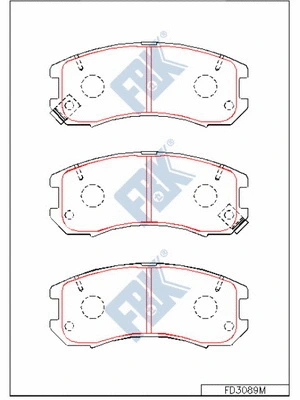 Brake Pad Set, disc brake (FD3089M)