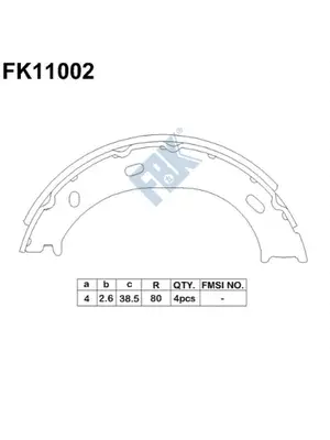 Brake Shoe Set (FK11002)