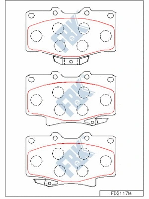 Brake Pad Set, disc brake (FD2117M)