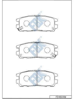 Brake Pad Set, disc brake (FD4806M)