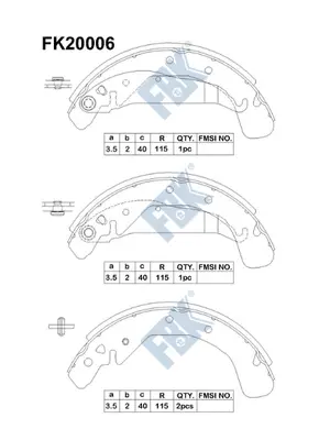Brake Shoe Set (FK20006)