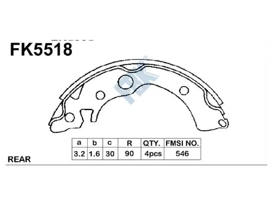 Brake Shoe Set (FK5518)