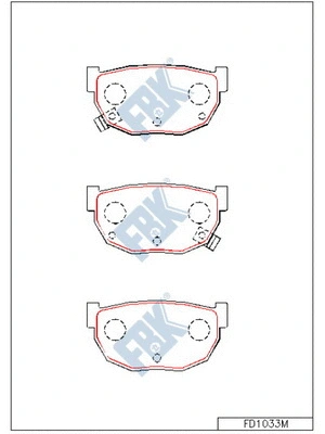 Brake Pad Set, disc brake (FD1033M)