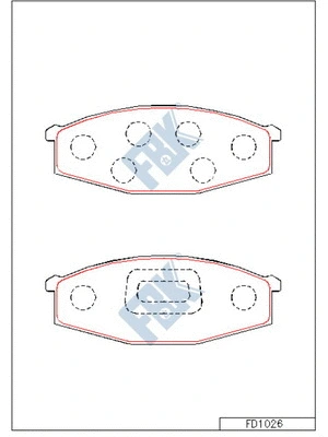Brake Pad Set, disc brake (FD1026)