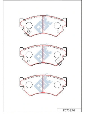 Brake Pad Set, disc brake (FD7023M)