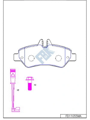 Brake Pad Set, disc brake (FD11055MA)