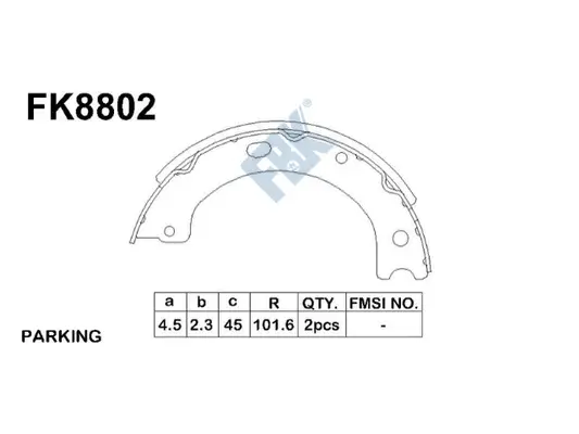 Brake Shoe Set (FK8802)