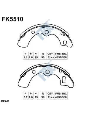 Brake Shoe Set (FK5510)