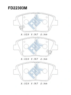 Brake Pad Set, disc brake (FD22303M)