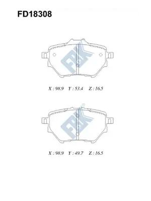 Brake Pad Set, disc brake (FD18308)