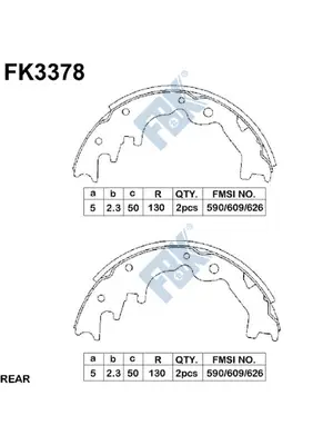 Brake Shoe Set (FK3378)
