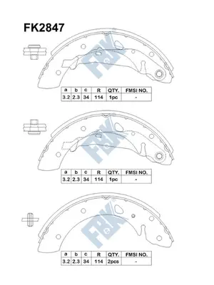 Brake Shoe Set (FK2847)