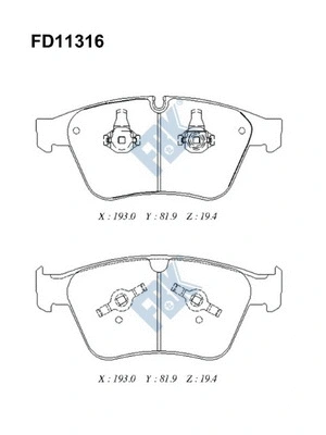 Brake Pad Set, disc brake (FD11316)