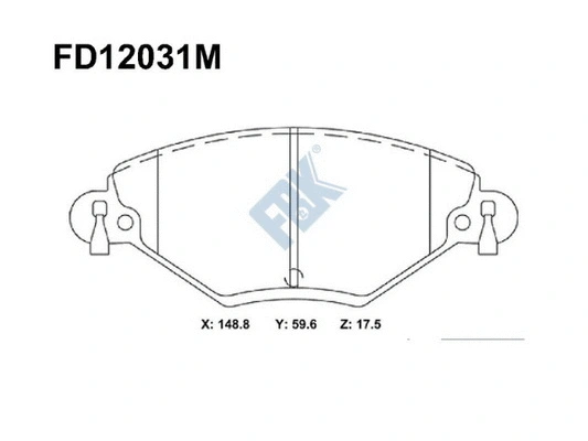 Brake Pad Set, disc brake (FD12031M)