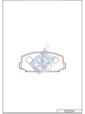 Brake Pad Set, disc brake (FD5004)