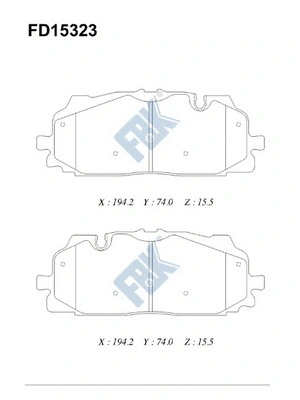 Brake Pad Set, disc brake (FD15323)