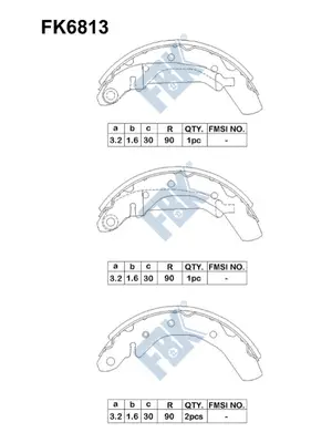 Brake Shoe Set (FK6813)