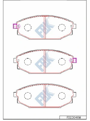Brake Pad Set, disc brake (FD23046M)