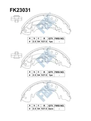 Brake Shoe Set (FK23031)