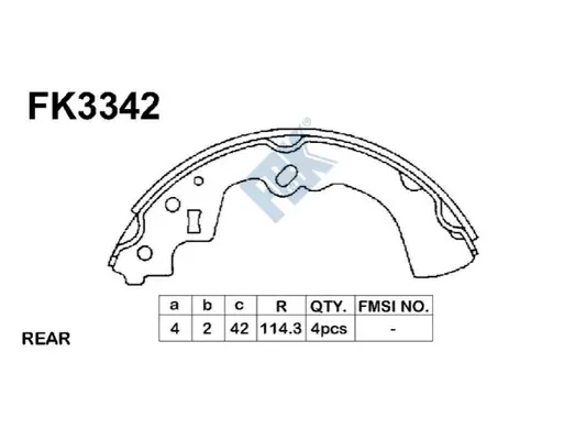 Brake Shoe Set (FK3342)