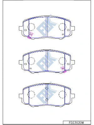 Brake Pad Set, disc brake (FD23030M)