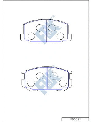 Brake Pad Set, disc brake (FD2021)