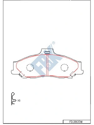 Brake Pad Set, disc brake (FD3805M)