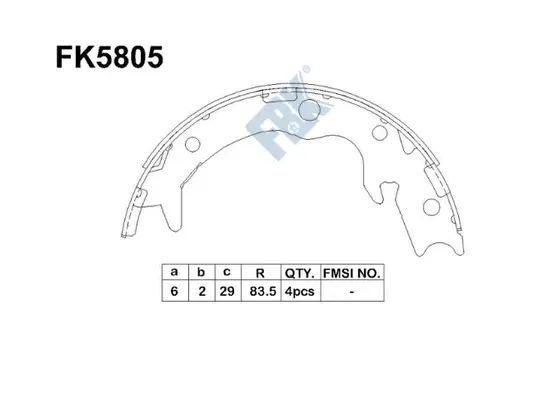 Brake Shoe Set (FK5805)
